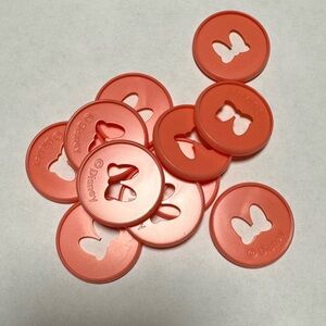 Coral Minnie Mouse happy planner discs